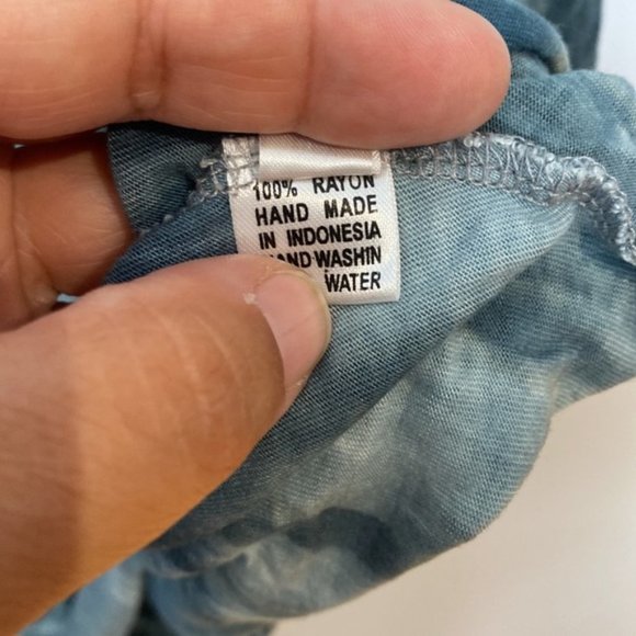 Bacidabali Women Grey Blue Tie Dye Sleeveless Sweater Dress Size Large - Picture 4 of 11